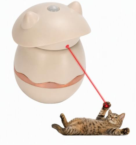 Colexy Jouet Chat Interactif Automatique, Jouet Laser Chat Rotatif à 360° avec Capteur Intelligent, Jouet Interactif Rechargeable pour Chats d’Intérieur, Chatons et Chiens