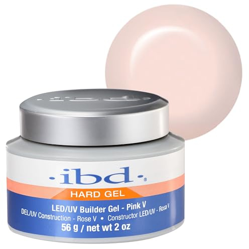 IBD Hard Gel - LED/UV Builder Gel Pink V, 1 pack (1 x 56 g) - MADE IN USA - Nail building at home - without appointments and noisy nail salons