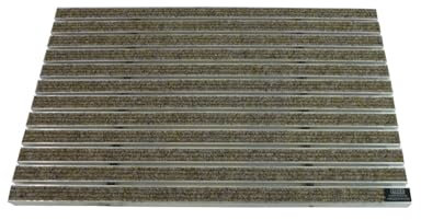 EMCO Eingangsmatte DIPLOMAT Rips sand 22mm Fußmatte Schmutzfangmatte Fußabtreter Antirutschmatte, Größe:590 x 390 mm