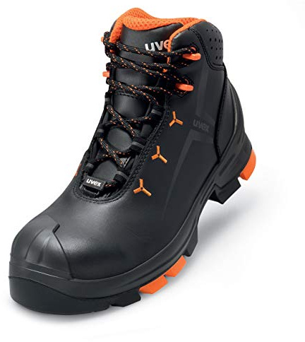 Uvex 2 Arbeitsschuhe - Sicherheitsstiefel S3 SRC ESD - Orange-Schwarz - Weite 12 / Weit - GR, Größe:46