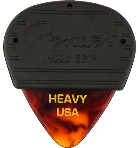 Fender® MOJO GRIP PICKS – 3-pack – CELLULOID TORTOISE 351 – HEAVY 3-pack plektrum för gitarr – styrka: Heavy – färg: Tortoise