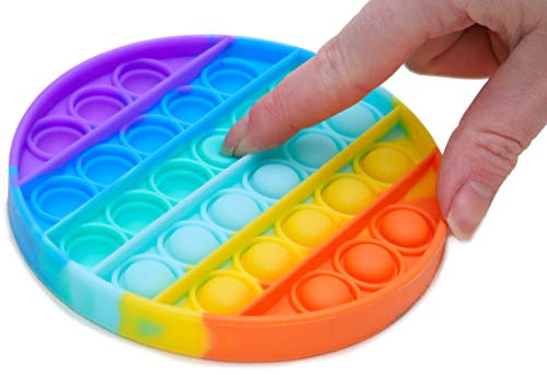 Toyland® Push Bubble Pop Bubble 'Pop It' Sensory Fidget Toy - Molte scelte (arcobaleno rotondo)