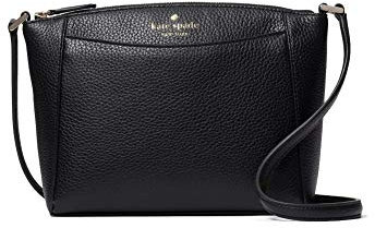 kate spade crossbody purse Monica crossbody in leather (Black)