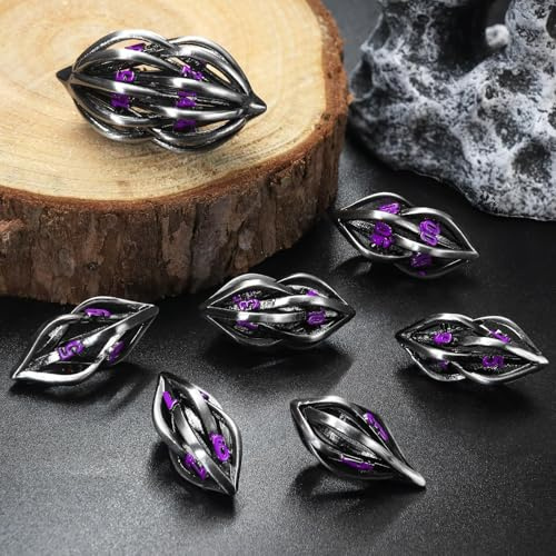 Würfelset for Dungeons and Dragons, DND Würfel 7 Pcs, ZHOORQI D and D Polyedrische Würfel Set Metall für Rollenspiele, The Arcanum Dice Set for Table Games (GZ-Purple)