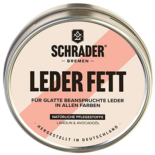 Schrader Lederfett farblos - Lederpflege für Glattleder, Schuhe, Motorradkleidung - Imprägniermittel, schützt und nährt - 200ml - Made in Germany
