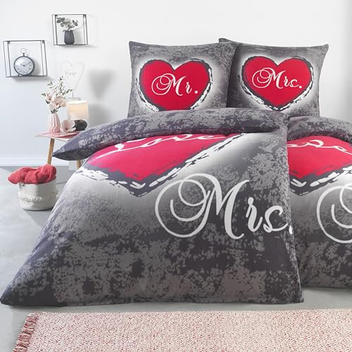 BaSaTex Winter Flausch Partner Fleece Bettwäsche Set | 4 Teilige Garnitur | 100% Mikrofaser | 2X 135x200 + 2X 80x80 cm | Design 04