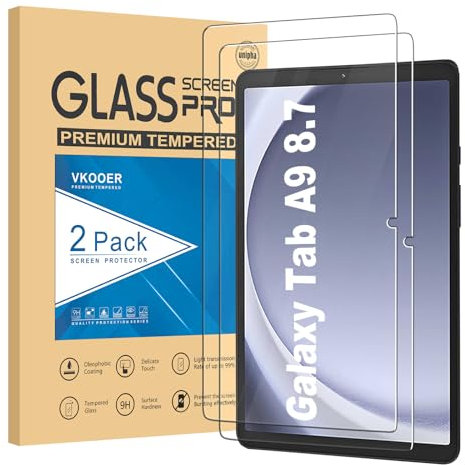 [2 Stück] Schutzfolie für Galaxy Tab A9 8.7 Zoll 2023, SM-X110/ X115 Displayschutzfolie Screen Protector 9H Härte Anti-Kratzen Ultra Clear, Panzerglas Schutzfolie für Samsung Tab A9 Tablet