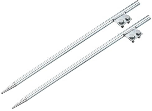 QUARKZMAN 2 Stück Erdungsstab kaltverzinkter Erdungsstift 0,8m gerade Schweißplatte Doppel-Loch Erdungspfahl für Antenne Satellitenschüssel Elektrozaun