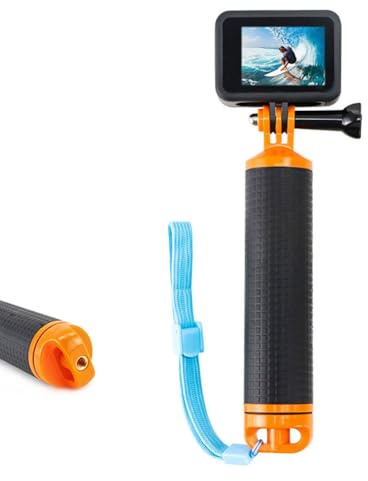 Alsukeay Mango flotante impermeable para cámaras de acción GoPro Hero 12 11 10 9 8 7 6 5 4 Session 3+ 2 1 Fusion Max Black Silver