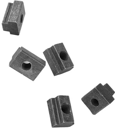 Dadi con Scanalatura a T 5 Pezzi in Acciaio Al Carbonio in Ossido di Grado 8.8 Maschiati Dadi con Scanalatura a T M6