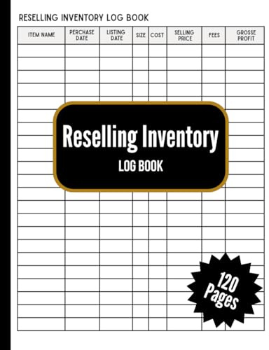 Reselling Inventory Log Book: Organized Inventory Journal for Resellers - Monitor Stock Levels, Sales Data & Profit Analysis