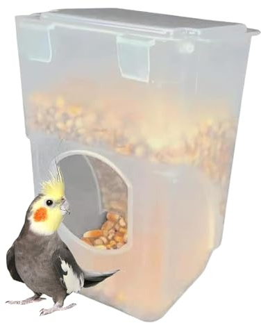 Mangiatoio Automatico per Uccelli | Dispensatore Di Cibo Anti-Schizzi Per Animali Domestici | Dispensatore Automatico Di Cibo Per Uccelli | Per come Calopsitta Canarino Cacatua Parrocchetto