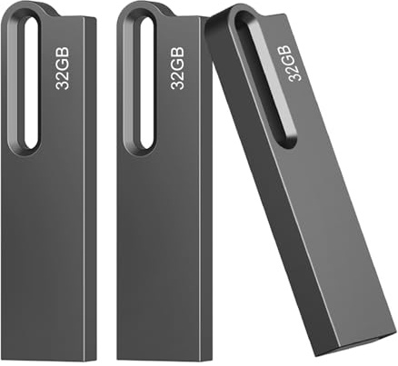 Chiavetta USB 32 GB 3 Pezzi Pennetta USB Chiavetta USB 2.0 Pen Drive Impermeabile USB Flash Drive Chiavette Memoria USB Stick per Computer Laptop MacBook Windows