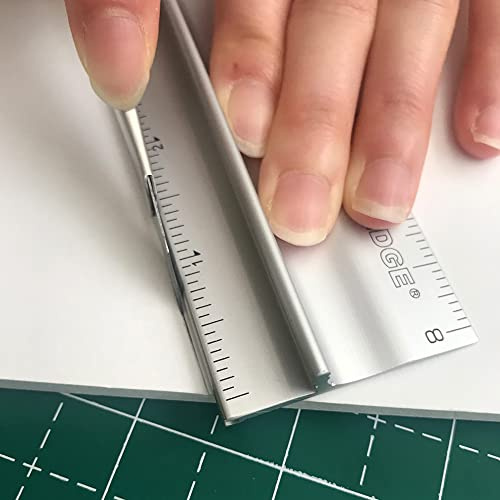 DuroEdge Safety Ruler 8.25 inches is Made of Heavy-Duty Lightweight Aluminum and is Designed with Safety in Mind