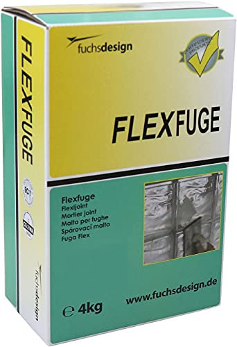 FUCHS Flex Fuge blanc 4 kg - Coulis, pâte à joint pour les briques de verre - différentes couleurs disponibles