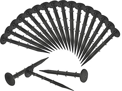 Ram ® 100 x Weed Fabric Garden Pegs Membrane Control Anchor Pegs Tarpaulin Pegs