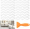 24 Pcs Non Slip Bathtub Stickers, Wave Non Slip Stickers, Shower Stickers, Transparent Self-Adhesive Non-Slip Strips Stickers for Bath Tub, Stairs, Shower Room, Slippery Surfaces