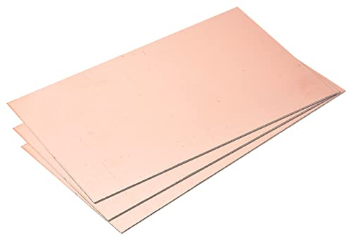 sourcing map 3 stycken PCB kopparpläterade kretskort laminat 180 mm x 120 mm x 1 mm FR4 glasfiber ensidig för kretsprojekt