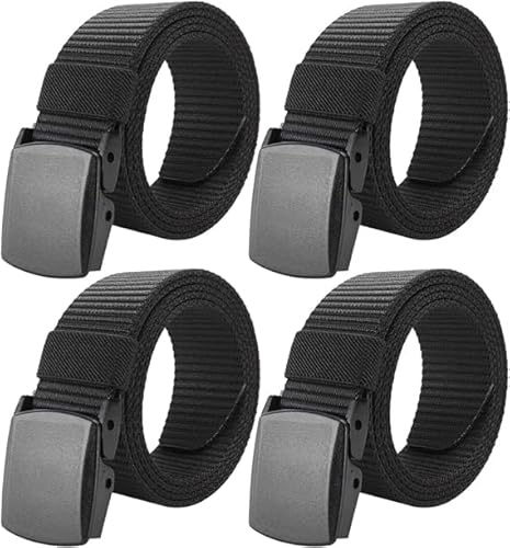 Paeceioni Unisex Arbeitsgürtel Herren & Damen, Nylon Canvas, Verstellbar, 130 cm x 3,8 cm, Schwarz, Einheitsgröße, Geeignet für Arbeit & Reisen