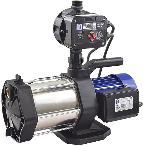 Agora-Tec® Hauswasserautomat Hauswasserwerk 5-1300 18DW mit Druckschalter 5400 l/h 5,6 bar einstellbarer Ausschaltdruck Trockenlaufschutz mit aktivierbarer Neustartfunktion Überdruckabschaltung