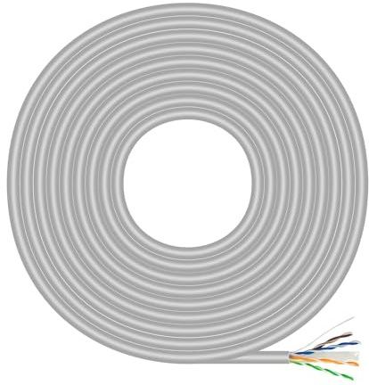 AISENS - A135-0750 - RJ45 Cat.6 UTP Rigid AWG23 CCA Network Cable (Alloy), Grey, 305M