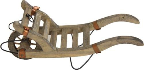 FADEDA skottkärra med kopparplåt/höjd: 5 cm/handmålad/detaljerade krubbfigurer – julbord, dekoration, krubbtillbehör