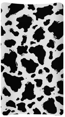 Guosanchn Cow Print Diaper Changing Pad Covers for Baby Boys Girl Super Soft Changing Mat Cover Infant Newborn Changing Table Sheet Fitted 32”x16” Changing Pad Covers