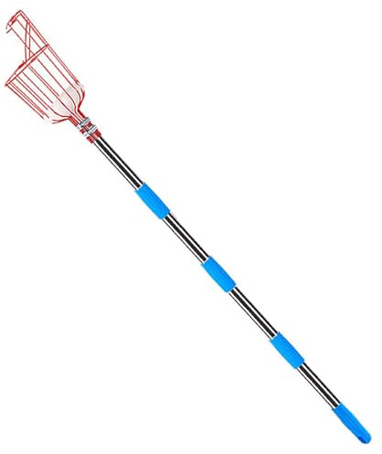 AMUFJJ 5 8 12 13 FT Length Tree Fruit Picker Tool Large Basket, Basket Picker Pole to Pick Fruit up High, Adjustable Fruit Grabber Stick for Nectarines/Grapefruit/Plums/Cherry(1.6m/65.7in/5.2ft)