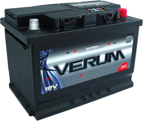 Batería de coche 75 Ah 640 Amp 24 Meses de Garantía. Máxima Potencia de Aranque. Fabricante Lider Europeo.