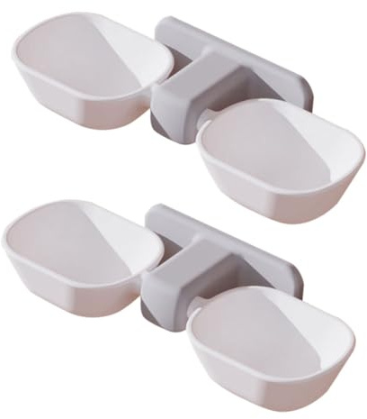 Abaodam 2Pcs Wall-mounted Cat Bowls Pet Feeding Bowls with Neck Protection Anti-tip for Cats Dogs Rabbits Indoor Use