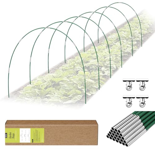RIFNY Tunnel di pellicola, 36 pezzi, per aiuole rialzate da giardino, rete di protezione dagli insetti, tunnel di pellicola, per copertura, protezione antigelo (verde)