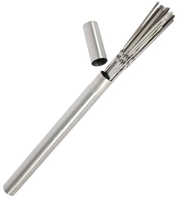 Guangcailun Breda BBQ Kebab Grillpinnar Utmärkta För Grillbehov Samtidigt Säkerställer Långvariga Hållbara Metallspett Prestanda BBQ Grill Rostfritt Stål Shish Kebabpinnar, Silver, 35 cm