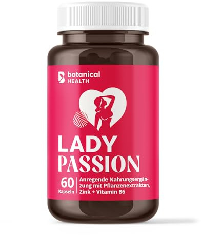 Lady Passion - Das Original für Frauen - 60 hormonfreie Kapseln mit Ashwagandha, Maca, Ginseng - Vegan & Made in Germany