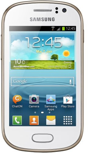 Samsung Galaxy Fame GT-S6810 Smartphone SIM Unique Android Edge GPRS GSM HSDPA HSUPA UMTS Android 4.1 Barre 4 Go Blanc