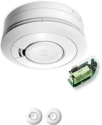 Ei Electronics Ei650RF Funkrauchmelder, Bundle aus funkvernetzbarem Rauchwarnmelder und Funkmodul im 2er Set, Testsieger Stiftung Warentest mit Batterie für 10 Jahre, weiß