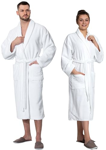 ZOLLNER Peignoir Velours - doux pour la peau et très absorbant - pour femmes et hommes - tissu mélangé - taille L en graphite - lavable à 95°C - qualité hôtel - certifié Oeko Tex®
