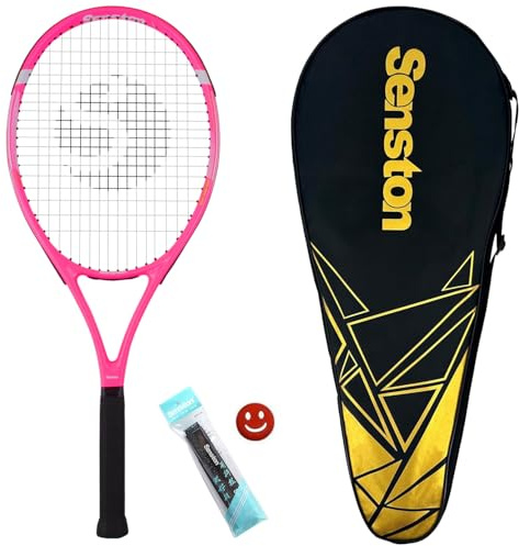 Senston Tennisschläger Unisex, Tennis Racket für Anfänger und Freizeitspieler mit Tennistasche, Overgrip, Vibrationsdämpfer