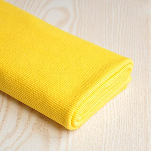 XiaoLong Jersey Stoff Meterware 110 cm Breit für Kleidung Sportbekleidung Bettwäsche Vorhänge Tischdecken Usw Handgefertigt Verkauft von 1m(Size:1.1 * 1m,Color:Helles Gelb)