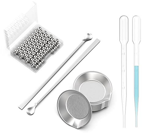 DIYESMART 120 x Farbmischkugeln, 20 x Farbwanne, 2 x Farbrührer und 2 x 3 ml Pipetten-Pipetten, geeignet für Airbrush-Malerei, DIY-Kunsthandwerk, Malerei, Modellmalerei usw