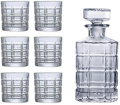 YOtat Whiskey Glasses Set Of 6 Clear Shot Glasses Bar Set Old Fashioned Drinking Glasses Gift Set Brandy Snifter Whisky Glass For Liquor -7.7Oz Gift For Boyfriend Dad (Set Of 6Cups)