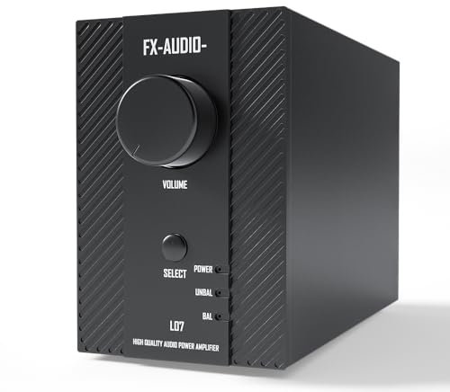 FX-Audio- L07 Amplificateur Audio stéréo 200W x2 MA5332MS Ampli de Puissance 2 canaux Classe D Bridgeable BTL 400W Hi-FI Ampli entièrement symétrique pour Enceintes passives de Bureau Home Theater