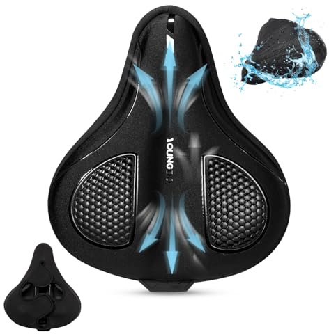 YOUNGDO Coprisella Bici Gel, Copri Sella Sellino Bici in Gel, Morbido e Confortevole, con Copertura Impermeabile, per Bici da città, Bici da strada, MTB, E-Bike