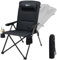 Portal Campingstuhl Faltbar Rückenverstellbar in 3 Positionen Klappstuhl 160 KG Belastbar Hohe Lehne Camping Anglerstuhl Gartenstuhl Liegestuhl Alu für Garten Balkon Picknick