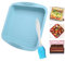 ELLECILA 8'' Silicone Square Cake Pan - Non-Stick Baking Tray with Oil Brush, Non-Slip Handles, Oven & Dishwasher Safe for Brownies, Cheesecake, Bread (26x24x5.5cm)