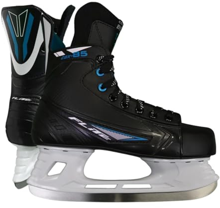 Flite Hockey Chaos CX-85 Adult Ice Hockey Skates | Black/Blue (9)