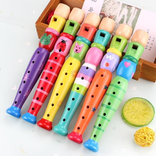 Flauto in legno - Legno 20 cm 47 g | Strumento musicale per bambini, registratore per principianti, giocattolo sonoro educativo | Per apprendimento musicale, pratica scolastica, sviluppo sensoriale