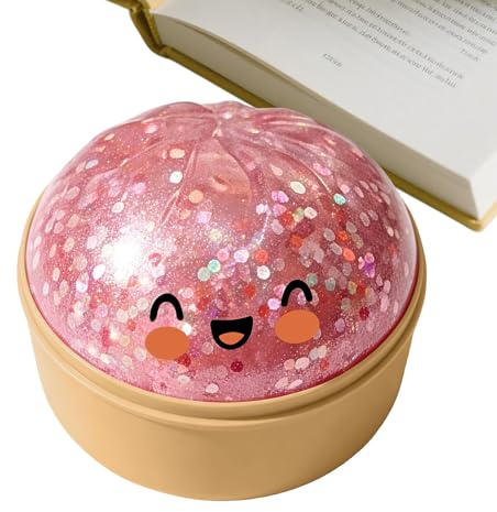 Dumpling Squishy Fidget Toy, Glitter Jumbo Bola De Bola De Masa con De Vapor, Antiestres Squeeze Fidget Toy, Jumbo Squeeze Sensory Toys Squeezes Decompressions Dough para Adultos y Niños