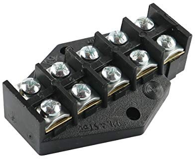 WITTKOWARE Klemmenleiste mit Schraubklemmen, anschraubbar, 5-polig, für Leiter bis 10mm²