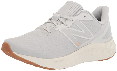 New Balance Women's Fresh Foam Arishi V4 Running Shoe, Summer Fog/Nimbus Cloud/Light Gold Metallic, 9
