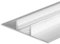 INNOVATE Trockenbau Profile für LED Streifen 2m bis 20mm Breite T Profil Aluminium Profil indirekte Beleuchtung Wohnzimmer Aluprofil LED Profil 2m mit passgenauer Abdeckung satiniert